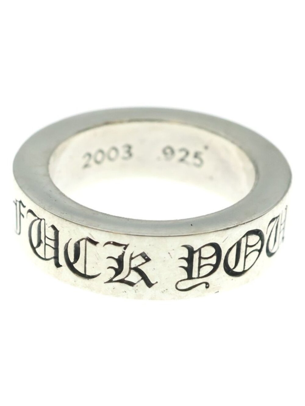 Chrome Hearts Spacer Fck You Ring Silver